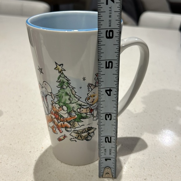 Disney Winnie Pooh Friends Tall Coffee Cup Mug Christmas Warmest Wishes on Back - Picture 10 of 10